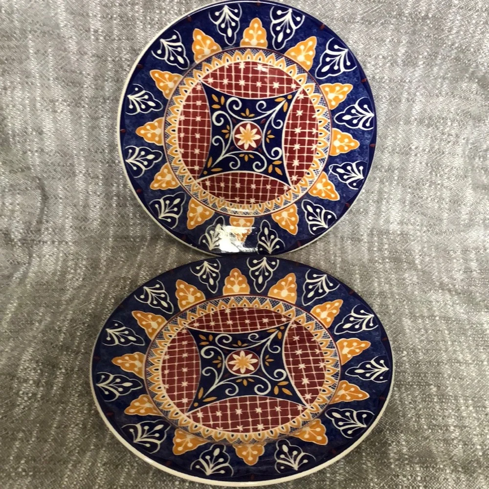 Set of 2 Pier 1 dinner plates. Perfect condition.